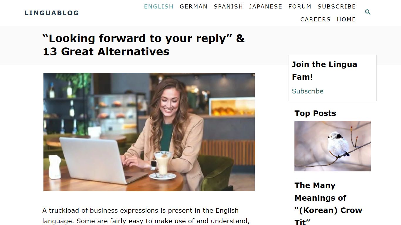 "Looking forward to your reply" & 13 Great Alternatives - Linguablog